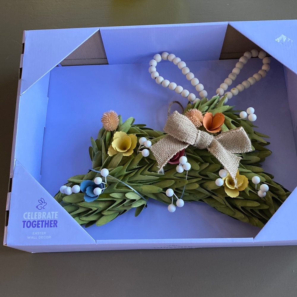 Celebrate Easter wall decor, adorable bunny.  For indoor or outdoor decor